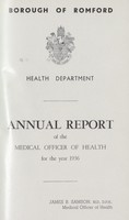 view [Report of the Medical Officer of Health for Romford].