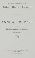 view [Report of the Medical Officer of Health for Ruislip].