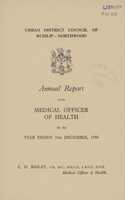 view [Report of the Medical Officer of Health for Ruislip].