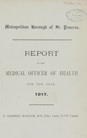 view [Report of the Medical Officer of Health for St. Pancras].