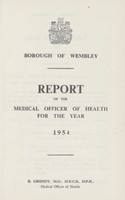 view [Report of the Medical Officer of Health for Wembley].