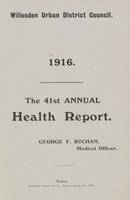 view [Report of the Medical Officer of Health for Willesden].