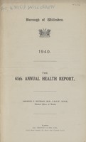 view [Report of the Medical Officer of Health for Willesden].