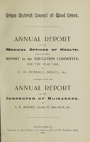 view [Report of the Medical Officer of Health for Wood Green 1908].