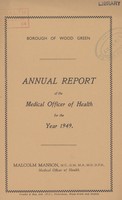 view [Report of the Medical Officer of Health for Wood Green].