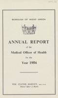 view [Report of the Medical Officer of Health for Wood Green].