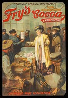 view "I never travel without" Fry's pure concentrated cocoa & milk chocolate : of world-wide reputation / J.S. Fry & Sons Ltd.