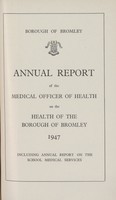 view [Report of the Medical Officer of Health for Bromley].