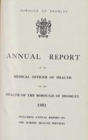 view [Report of the Medical Officer of Health for Bromley].