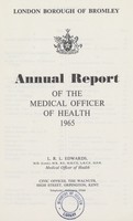 view [Report of the Medical Officer of Health for Bromley].