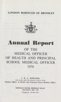 view [Report of the Medical Officer of Health for Bromley].