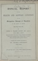 view [Report of the Medical Officer of Health for Shoreditch].