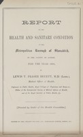 view [Report of the Medical Officer of Health for Shoreditch].
