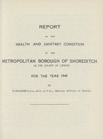 view [Report of the Medical Officer of Health for Shoreditch].