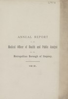 view [Report of the Medical Officer of Health for Stepney].