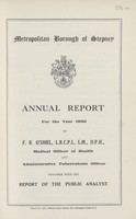 view [Report of the Medical Officer of Health for Stepney].