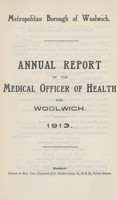 view [Report of the Medical Officer of Health for Woolwich].