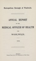 view [Report of the Medical Officer of Health for Woolwich].