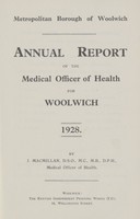 view [Report of the Medical Officer of Health for Woolwich].