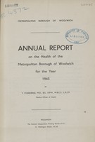 view [Report of the Medical Officer of Health for Woolwich].