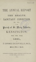 view [Report of the Medical Officer of Health for Kensington].