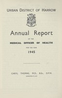 view [Report of the Medical Officer of Health for Harrow].