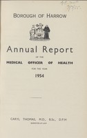 view [Report of the Medical Officer of Health for Harrow].