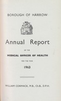 view [Report of the Medical Officer of Health for Harrow].