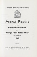 view [Report of the Medical Officer of Health for Harrow].