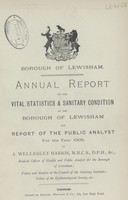 view [Report of the Medical Officer of Health for Lewisham].