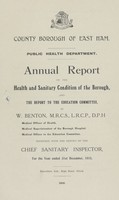 view [Report of the Medical Officer of Health for East Ham].