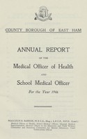 view [Report of the Medical Officer of Health for East Ham].