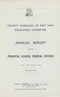 view [Report of the Medical Officer of Health for East Ham].