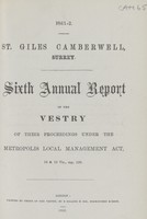 view [Report of the Medical Officer of Health for Camberwell, St. Giles].