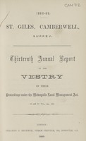 view [Report of the Medical Officer of Health for Camberwell, St. Giles].