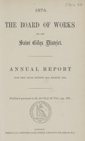 view [Report of the Medical Officer of Health for St. Giles District].