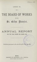 view [Report of the Medical Officer of Health for St. Giles District].