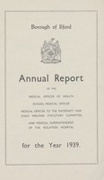 view [Report of the Medical Officer of Health for Ilford].