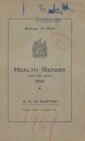 view [Report of the Medical Officer of Health for Ilford].