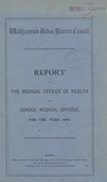 view [Report of the Medical Officer of Health for Walthamstow].