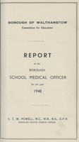 view [Report of the Medical Officer of Health for Walthamstow].