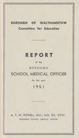 view [Report of the Medical Officer of Health for Walthamstow].