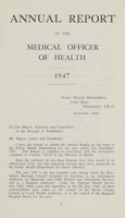 view [Report of the Medical Officer of Health for Wimbledon].