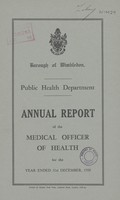 view [Report of the Medical Officer of Health for Wimbledon].