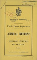 view [Report of the Medical Officer of Health for Wimbledon].