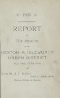 view [Report of the Medical Officer of Health for Heston and Isleworth].