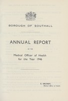 view [Report of the Medical Officer of Health for Southall].