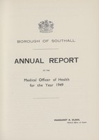 view [Report of the Medical Officer of Health for Southall].