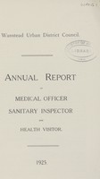 view [Report of the Medical Officer of Health for Wanstead].