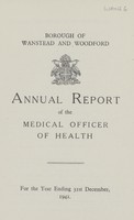 view [Report of the Medical Officer of Health for Wanstead and Woodford].